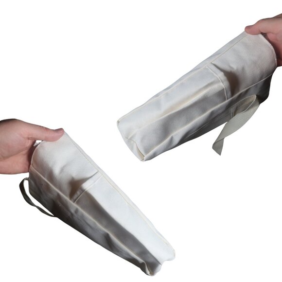 Large Canvas Tote Bag with Pockets & Zip Closure NWT Clean Girl Aesthetics NWT - Picture 6 of 12